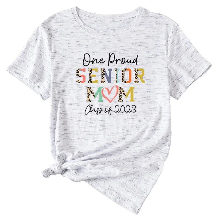 One proud letter printing ladies summer casual short sleeve T-shirt