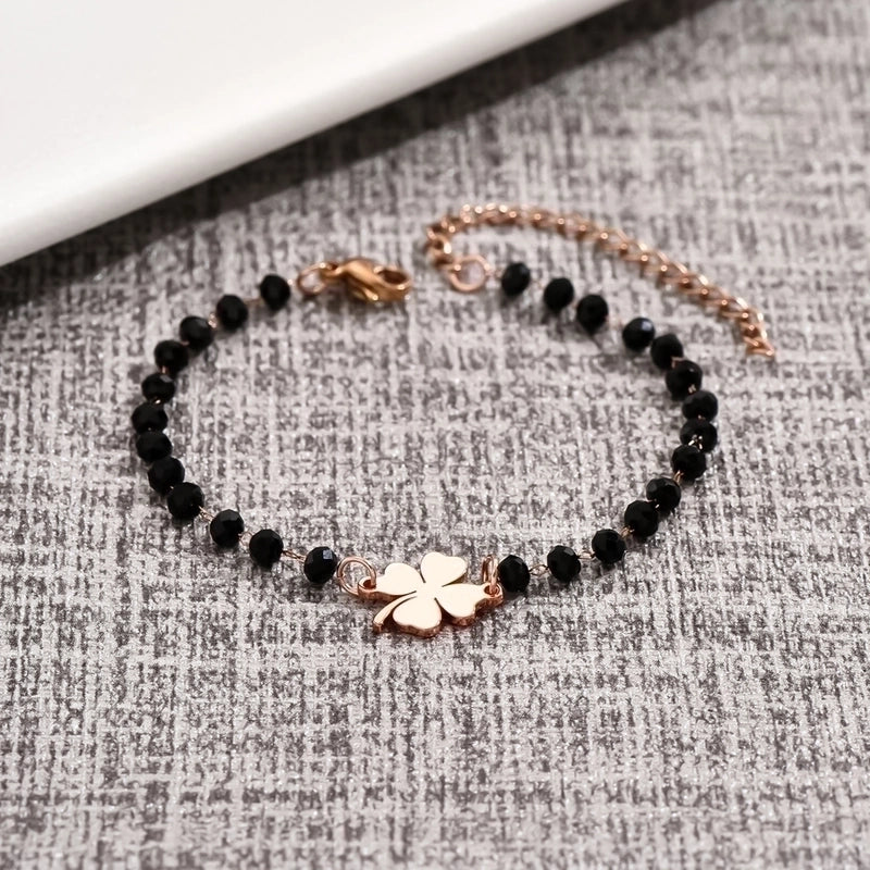 Minimalist Streetwear Cross Heart Shape Stainless Steel Plating Bracelets