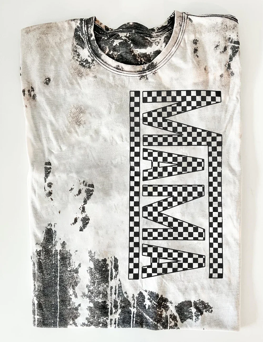 Checkered Mama Tee