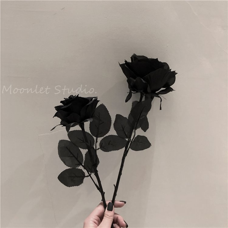 Dark Niche Gothic Simulation Fake Flower Black Rose