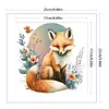 Flower Fox - 18CT Stamped Cross Stitch 25*25cm/9.84*9.84in
