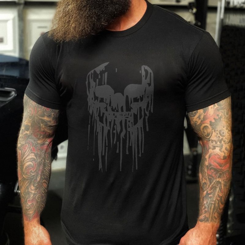 Livereid Dripping Skull Printed Men's T-shirt - Livereid