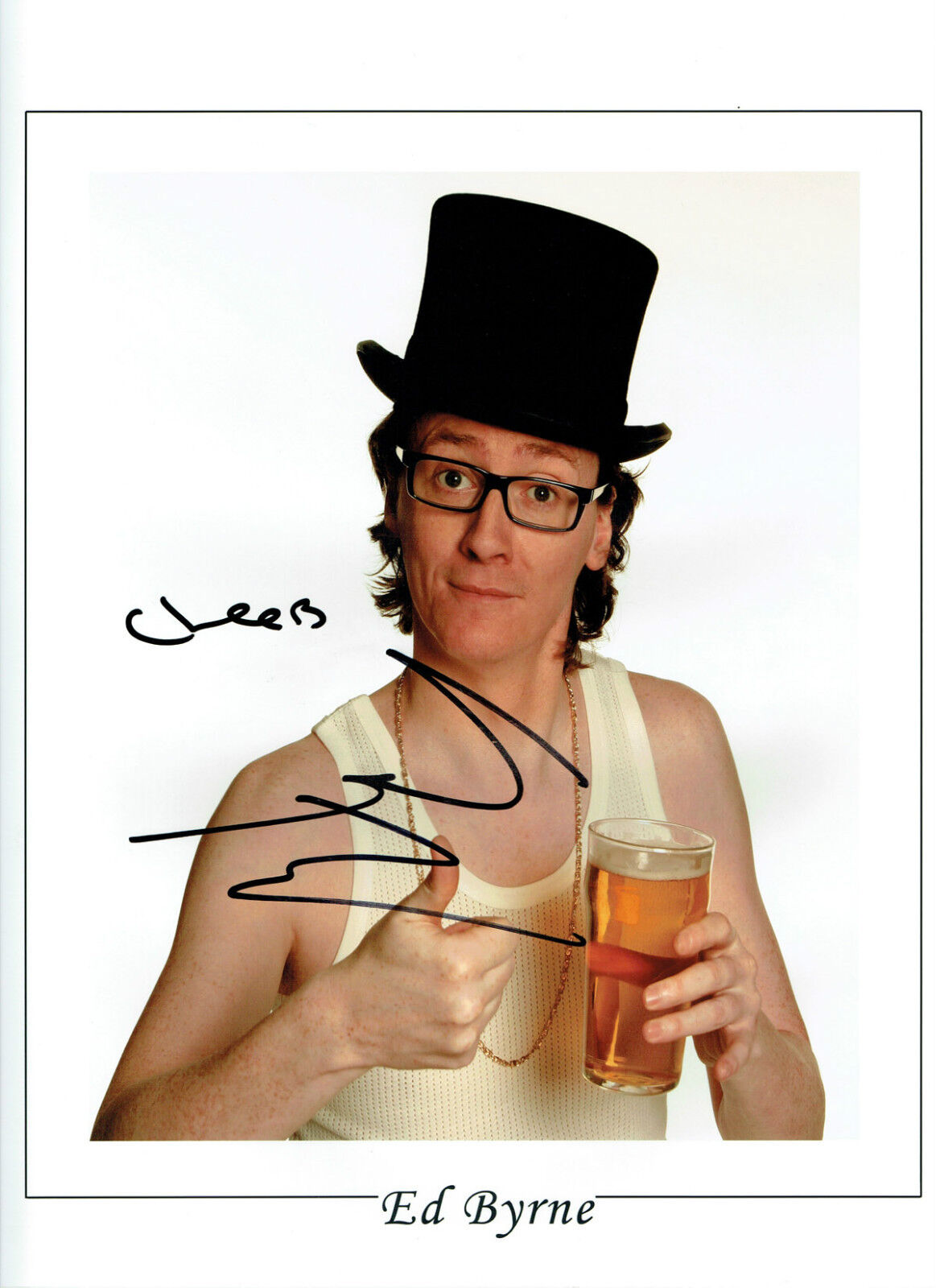 Ed BYRNE SIGNED Autograph 16x12 Photo Poster painting Stand Up Comedian AFTAL COA