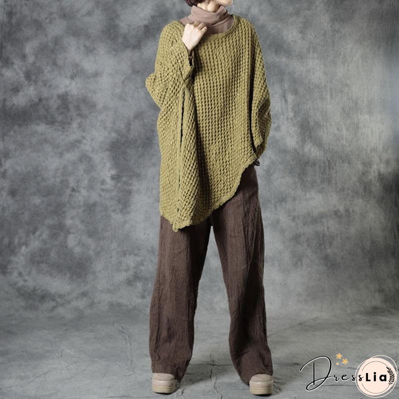 Women Spring Casual Irregular Sweater