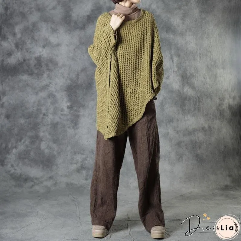 Women Spring Casual Irregular Sweater