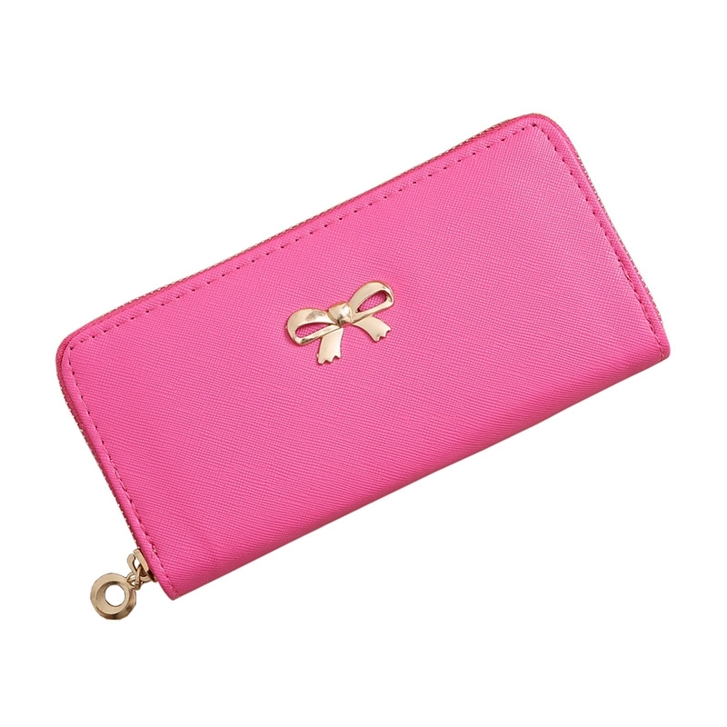 Korean Bowknot Solid Color Wallet