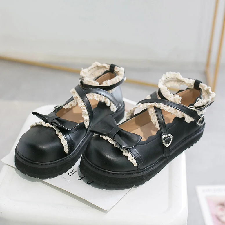 Japanese Kawaii lolita Shoes JK Uniform Shoes Mary Janes Shoes Woman lolita dress cosplay Shoes low heel women pink white red