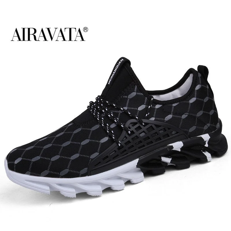 Men Sneakers Fashion Walking Shoes Rhomboid Comforty Leisure Jogging Shoes Breathable Footwear Size 39-47