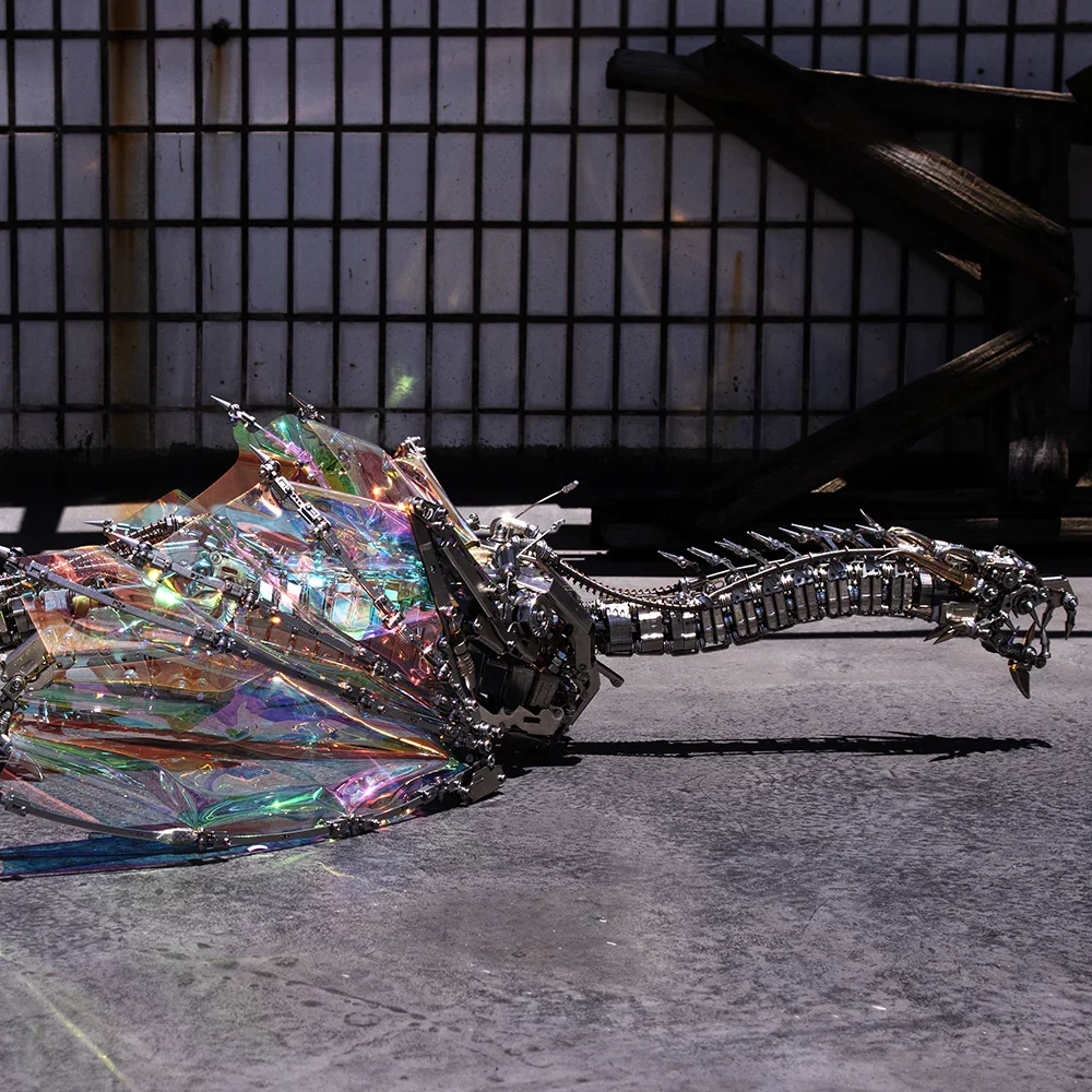 Zestaw Modelu 3D Mechaniczny Latający Smok Dragon Zestaw Modelu 3D Mechaniczny Tyranozaur Rex