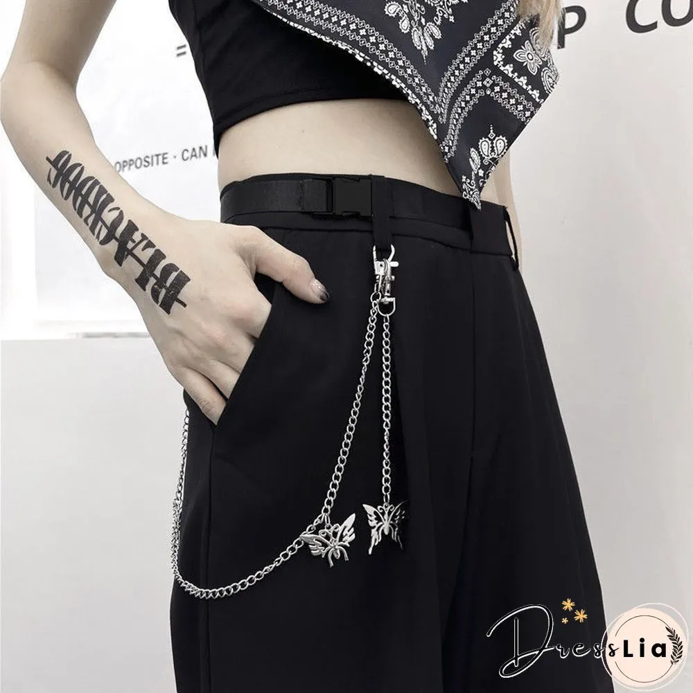 Vintage Harajuku Hollow Out Wide Leg Pants Women High Waist Casual Korean Streetwear Cargo