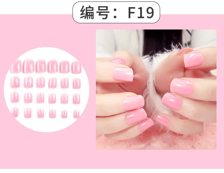 24Pcs Charming Fake False Nails Tips Wine Red Pointed Head Full Cover Nail Tips Long Style Nude Artificial Flase Nails with Glue-Nail Inspo