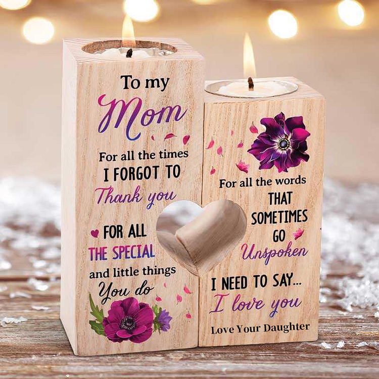 To My Mom Violet Flower Candle Holder Candle Holder For Mother