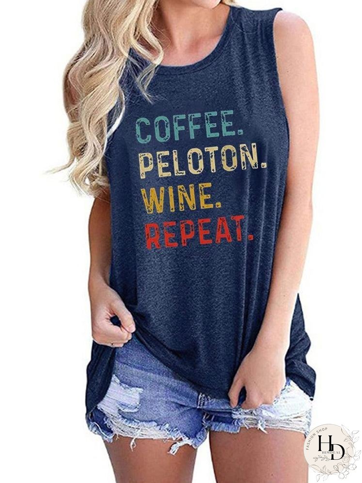 Coffee Letter Print Crew Neck T-Shirt