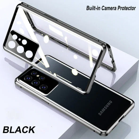 Magnetic Tempered Glass Double-sided Phone Case