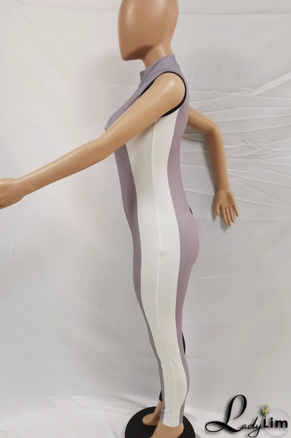 Black Gray Casual Street Print Split Joint Zipper Collar Regular Jumpsuits