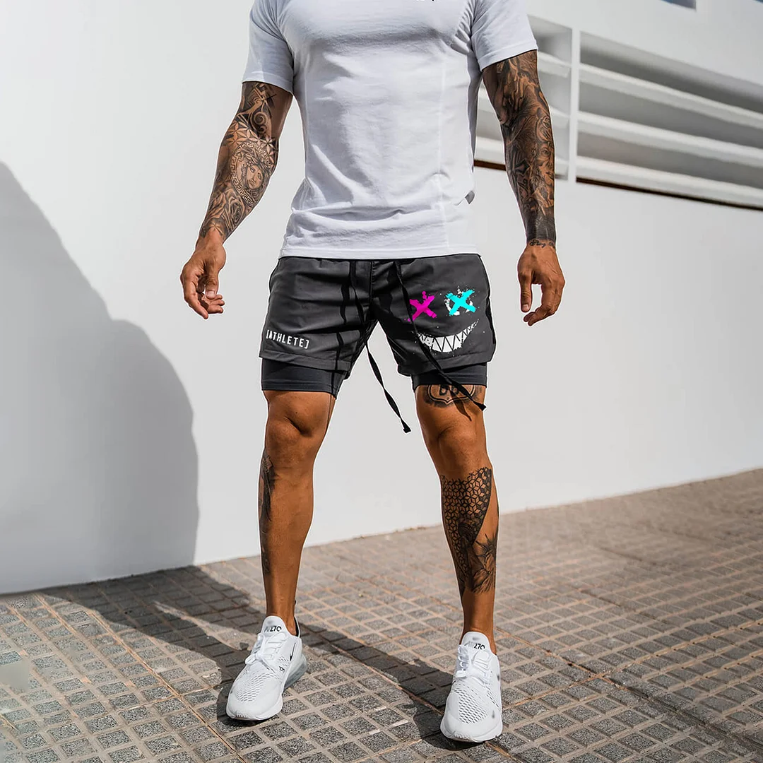 Men's Smiley Shorts Performance Shorts