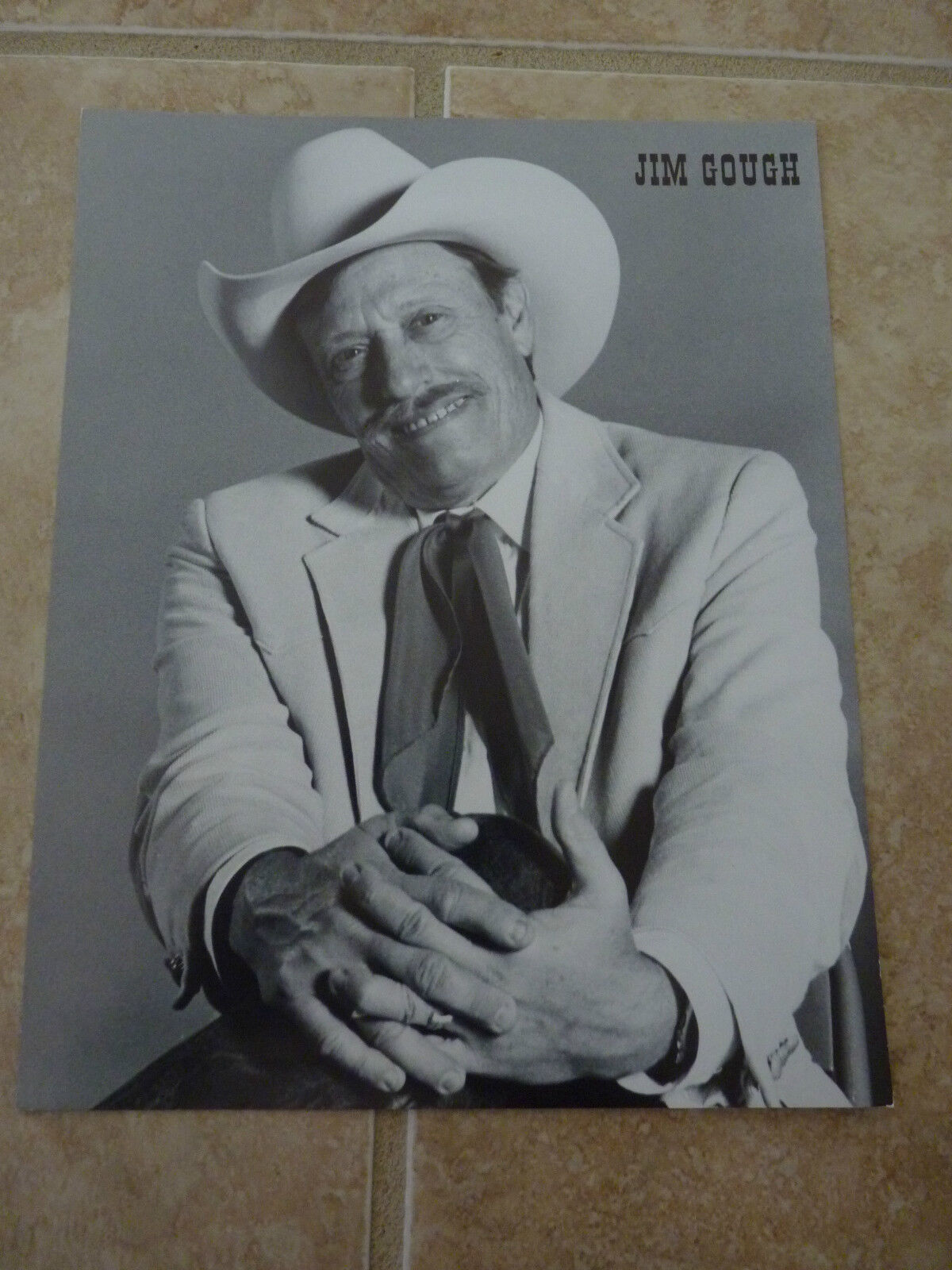 Jim Gough 8x10 B&W Publicity Picture Promo Photo Poster painting