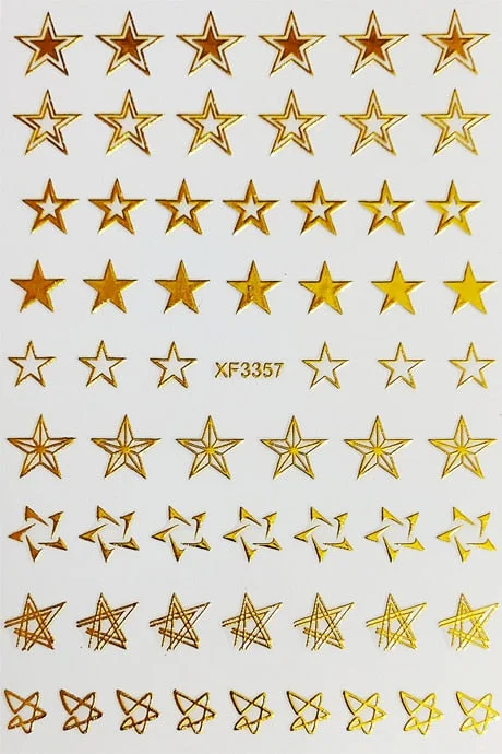 DIY Nail Art Stickers Star Light Manicure Design Accessories Back Glue Decoration Foil Nail Art Decor Designer Nail Stickers-Nail Inspo