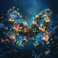 Floral Wings - Diamond Painting