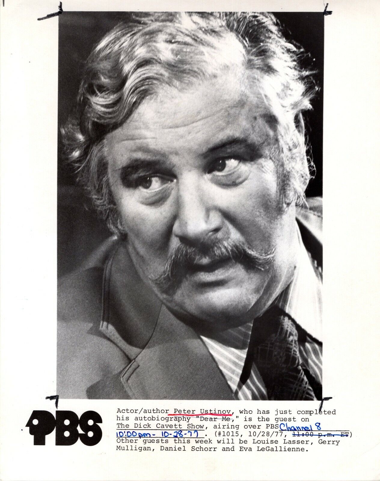 PETER USTINOV English Actor Vintage 8x10 Promo Press News Photo Poster painting 1979