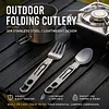 Portable Folding Tableware Hollow Handle Design for Outdoor Travel Camping