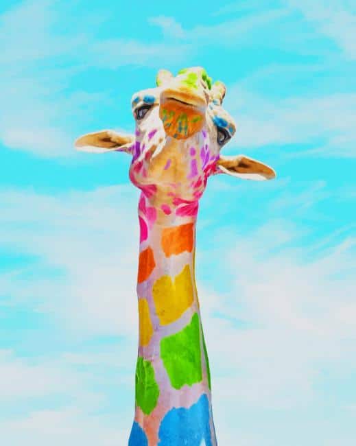 

Rainbow Giraffe – Paint By Numbers - 40*50CM, 501 Original
