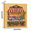 (25x25cm)DIY Pearl Painting Xmas Framed Handmade Pearl Material Art Kit Living Room Decor
