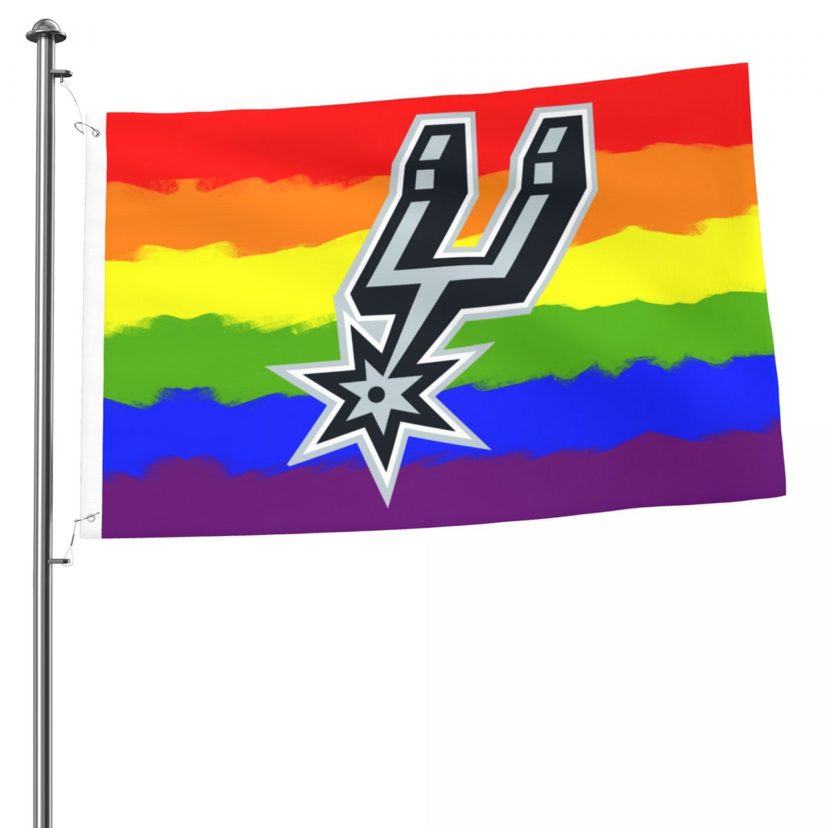 San Antonio Spurs Traditional Pride 2x3FT Flag