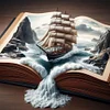 (Stamped/Counted) Book And Boat-11CT Cross Stitch 50*50cm/19.69*19.69in
