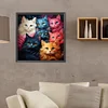 Bunte Katze - runder Bohrer Diamond Painting - 40*40cm