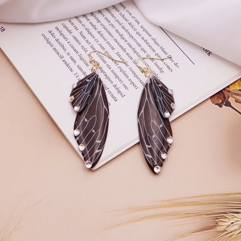 1 Pair Minimalist Wings Copper Epoxy Women’s Drop Earrings