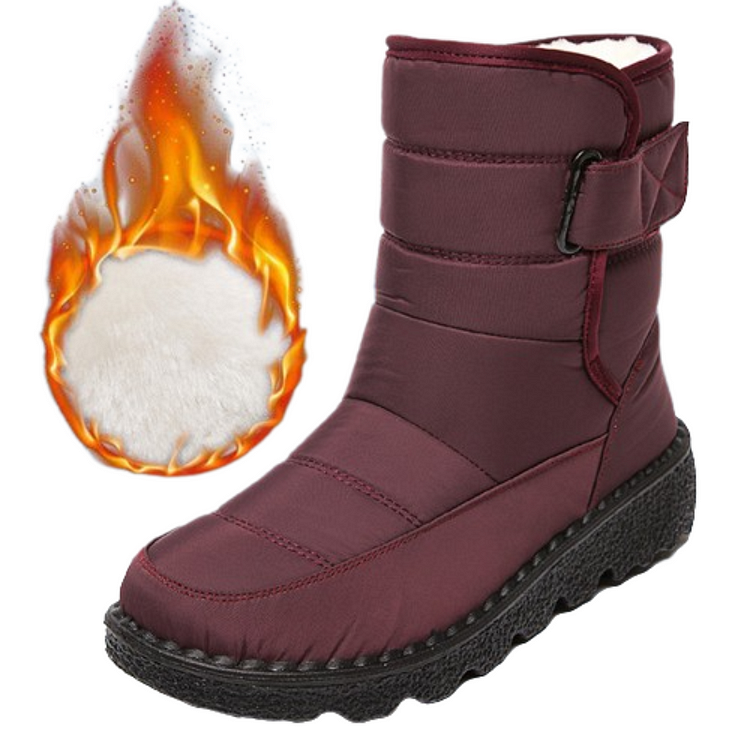 Orthopedic Boots For Women Waterproof Comfortable Fur Lined Ankle Winter Snow Boots  Stunahome.com