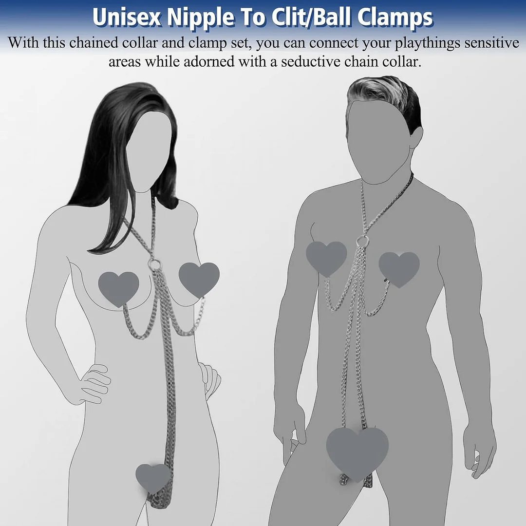 Nexlink - Bdsm Sexy Nipple Clamps Pussy Clamps With Chain