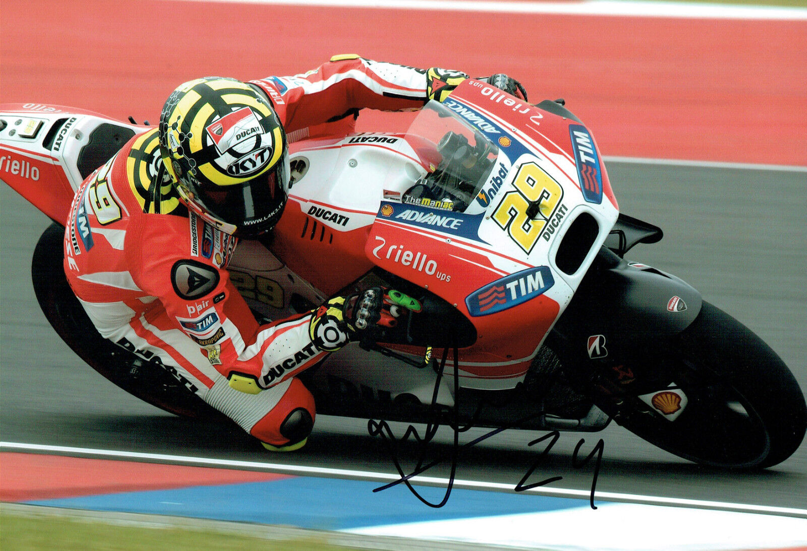 Andrea IANNONE SIGNED Ducati MOTOGP 12x8 Autograph Crazy Joe Photo Poster painting AFTAL COA