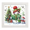 5D DIY Partial Special Shaped Drill Diamond Painting Xmas Snowman With Frame Kit19.2x19.2cm