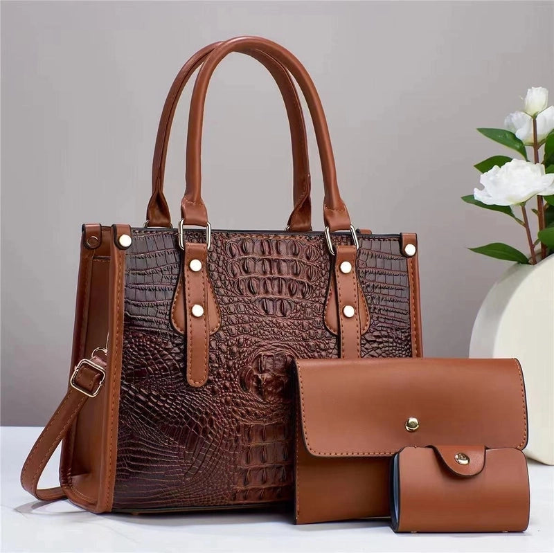 Bag Women’s Summer New Three-piece Set Trendy Fashionable Hand Shoulder Crossbody Bag Large Capacity Mother Bag