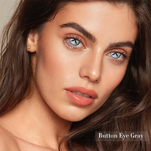 Button Eye Gray Cosplay Contact Lenses Yearly