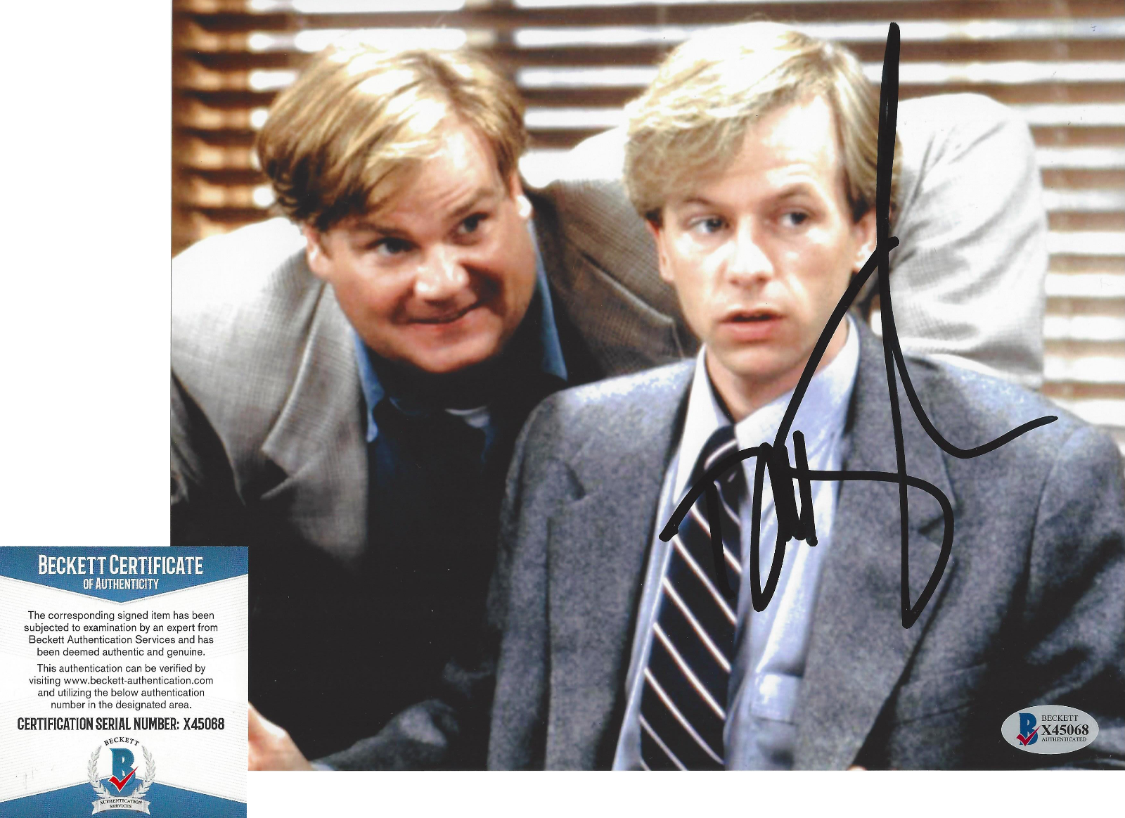 DAVID SPADE SIGNED 'TOMMY BOY' 8x10 MOVIE Photo Poster painting B COMEDIAN ACTOR BECKETT BAS COA