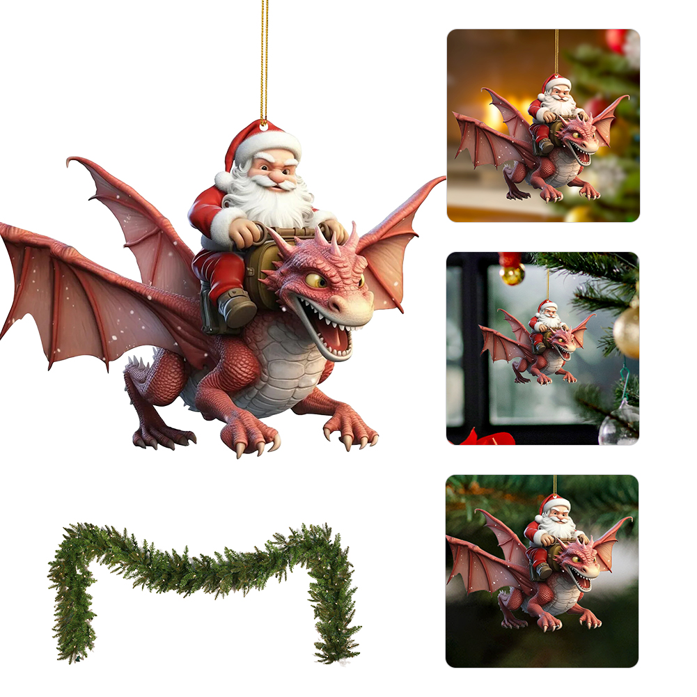 Christmas Cartoon Dragon Decorations Acrylic Exquisite Realistic for Kids Adults