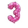 50PCS Polka Dot Colorful 0-9 Numbers 16" Aluminum Film Balloons Birthday Party Decor Supplies