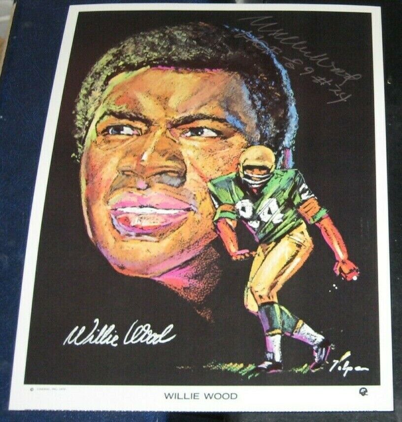 WILLIE WOOD Green Bay Packers SIGNED AUTOGRAPHED Pro Star Portait 8x10 Photo Poster painting COA