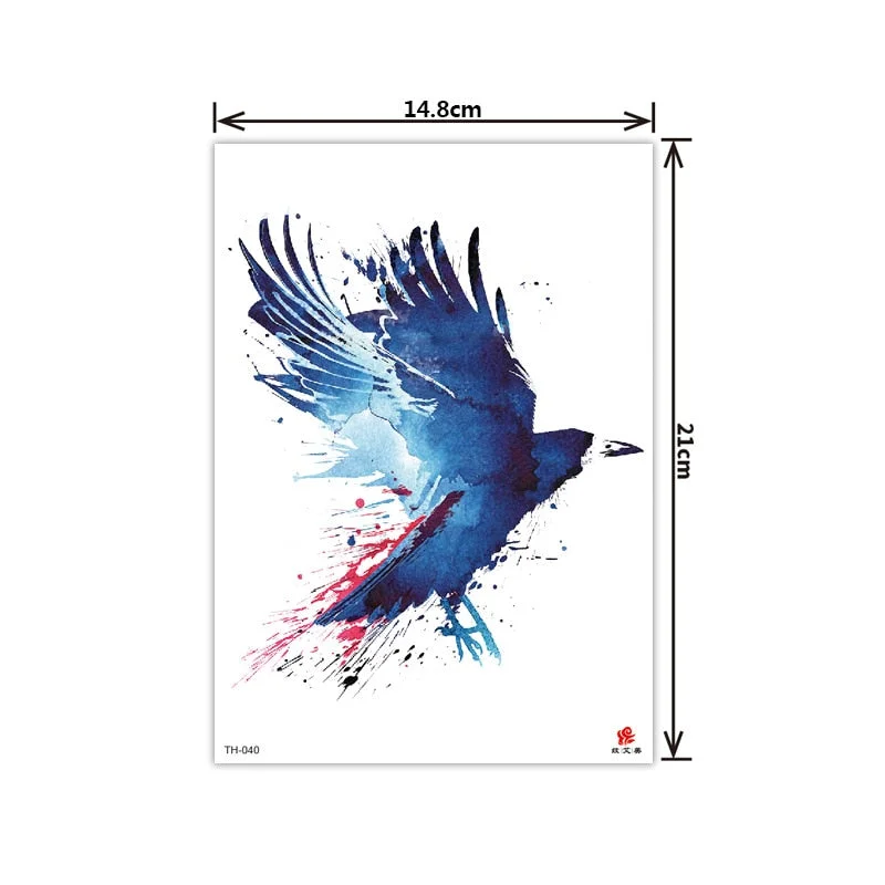 New style tattoo stickers anti-real big picture waterproof sweat flower arm tattoo stickers sika deer parrot tattoo stickers