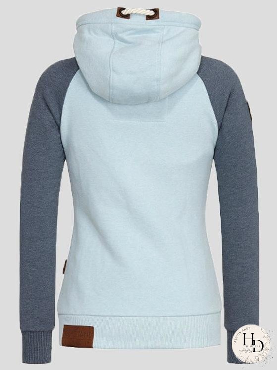 Women's Colorblock Zip-Up Hoodie