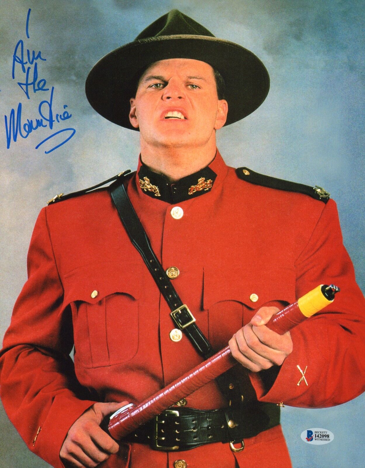 The Mountie Jacques Rougeau Signed 11x14 Photo Poster painting BAS Beckett COA WWE Picture Auto