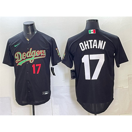 Youth Los Angeles Dodgers #17 Shohei Ohtani Black Mexico Limited Jersey