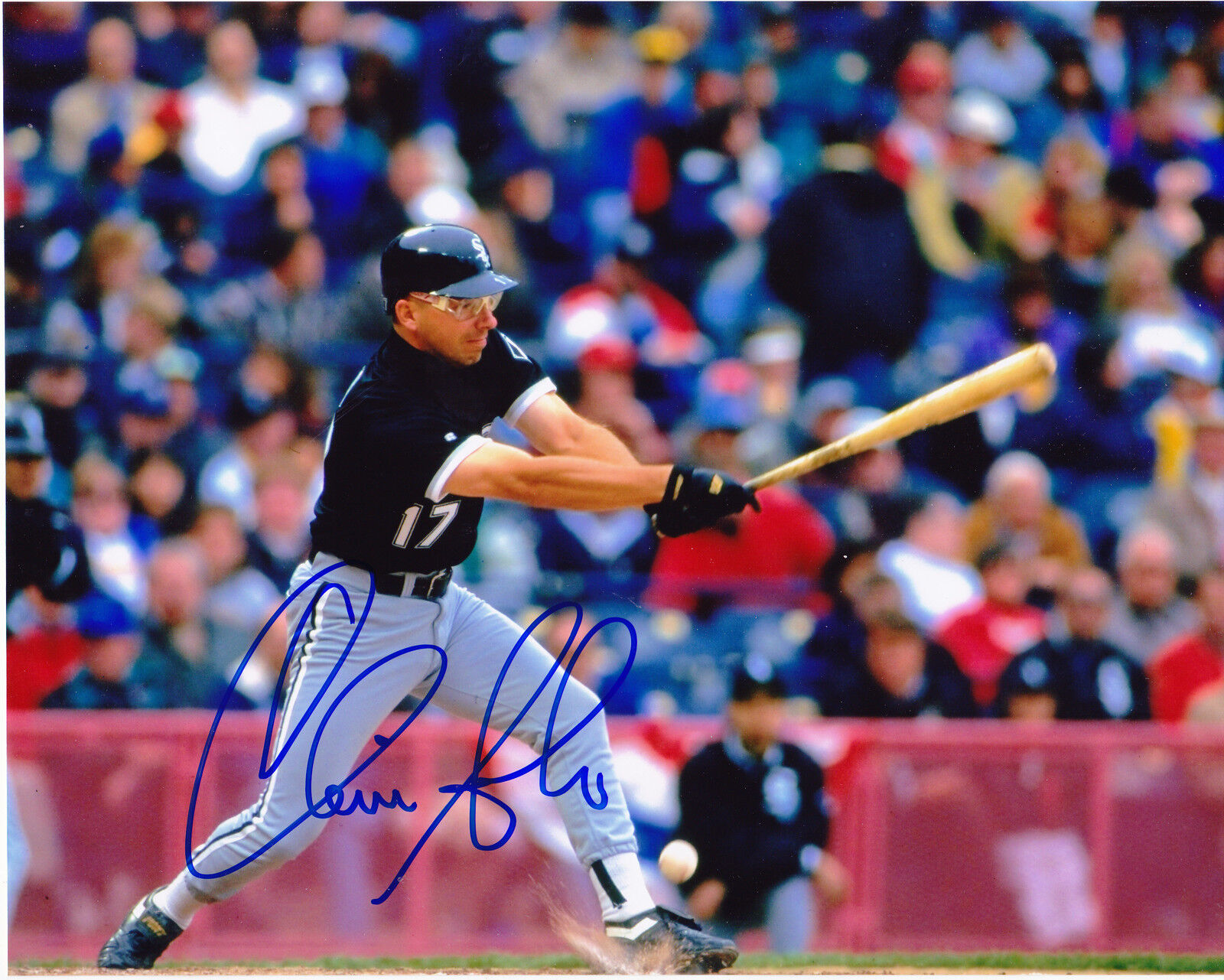 CHRIS SABO CHICAGO WHITE SOX ACTION SIGNED 8x10