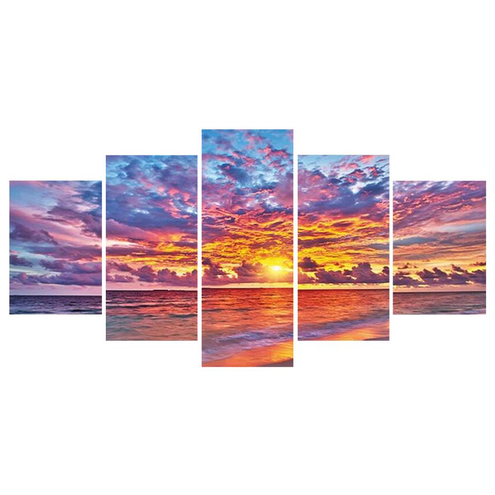 

5pcs Landscape - Round Drill Diamond Painting - 103*45CM (Multi Big Size), 501 Original