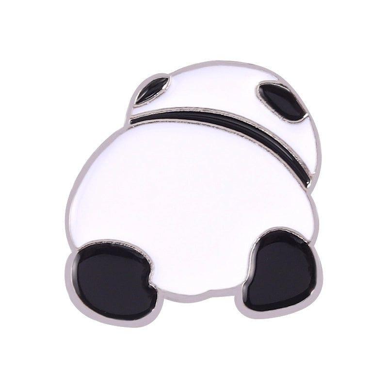 Chinoiserie Pin Panda Alloy Plating Unisex Brooches