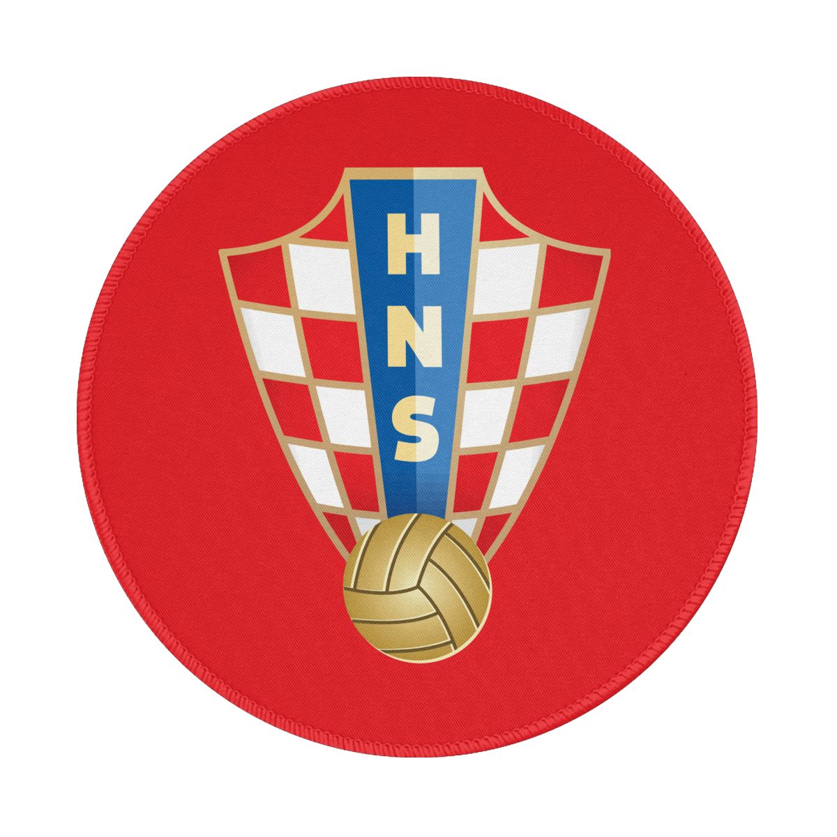 Croatia National Football Team Waterproof Round Mouse Pad for Wireless Mouse