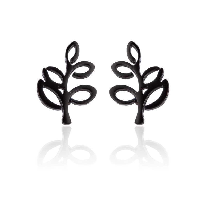 1 Pair Fashion Star Moon Tree Plating Hollow Out 304 Stainless Steel 18K Gold Plated Ear Studs